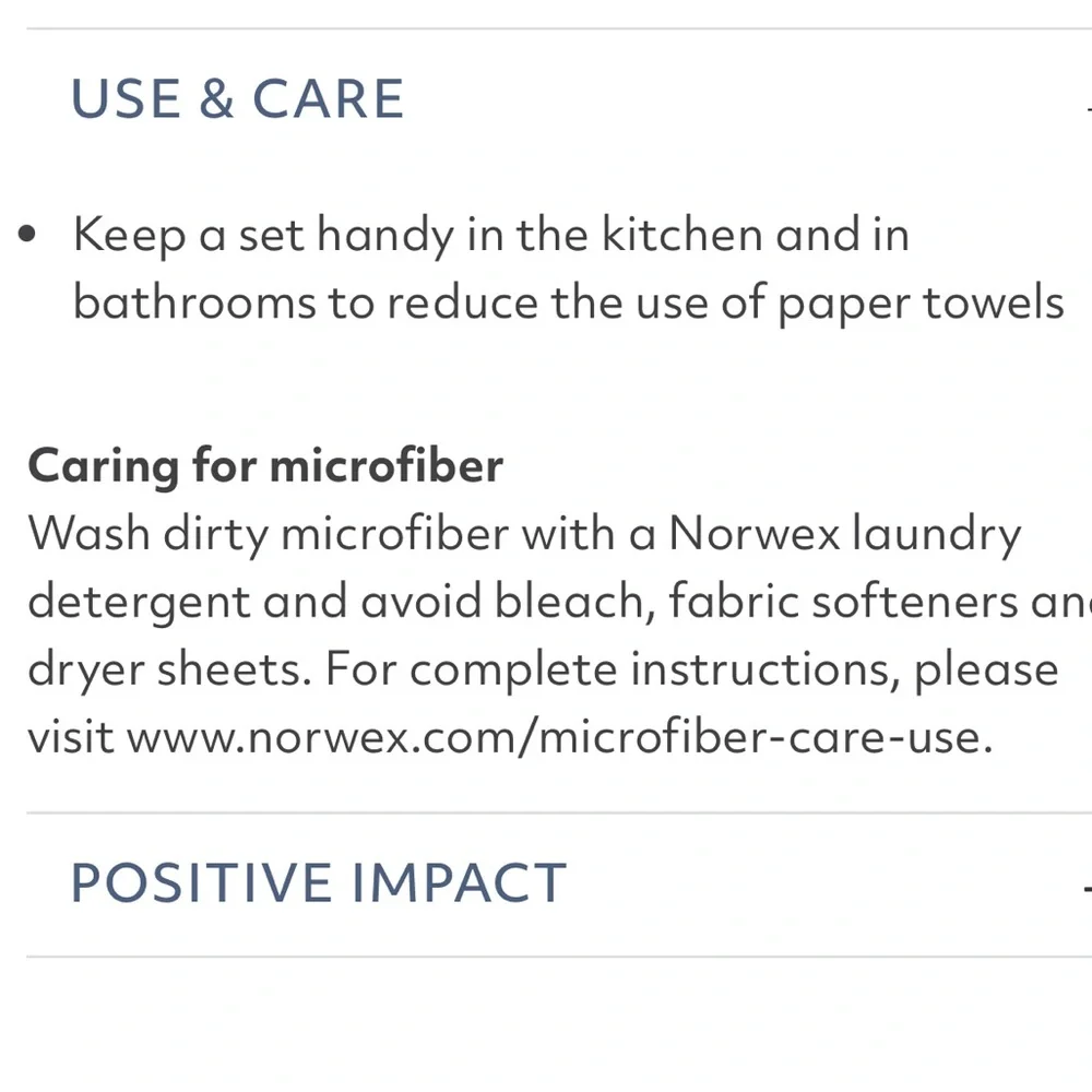 Norwex Counter Cloths in Onyx Set of 3 NWT - Picture 4 of 7